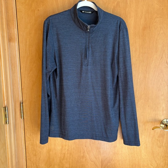 Travis Mathew Other - Travis Mathew Mens Quarter Zip Pullover Long Sleeve Golf Shirt Size S Navy Blue